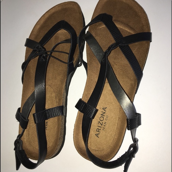 Arizona Jean Co. black sandals. NWOB - Picture 2 of 7